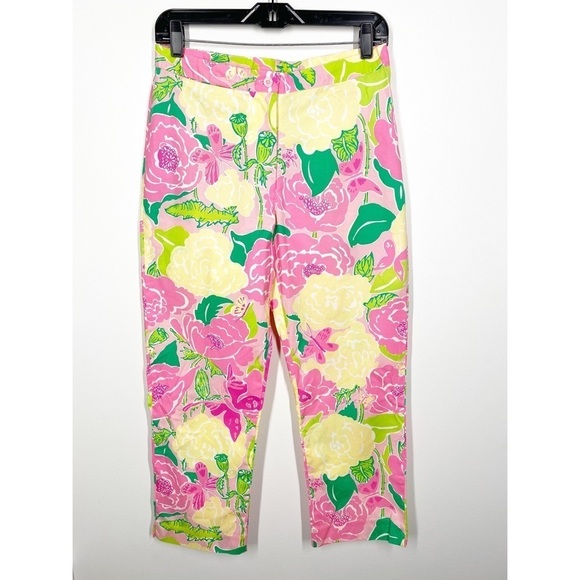 Lilly Pulitzer Vintage Floral Cropped Pants 4 - Picture 1 of 7